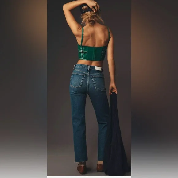 NWT RE/DONE $265 • 70s High-Rise Stove Pipe Straight-Leg Jeans Sz 31